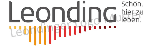 Muster des Leondinger Logos, Soundwave mit Leonding-Schriftzug