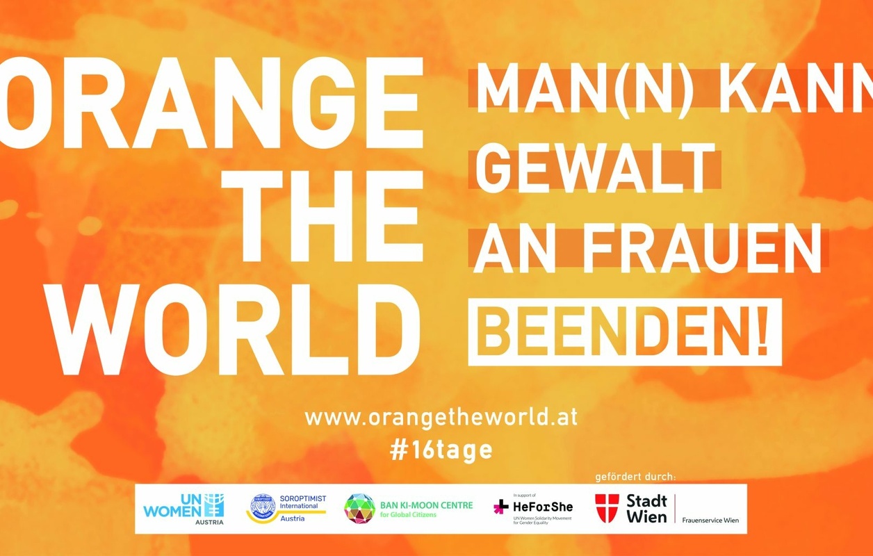 Orange The World - offizieller Banner in Orange